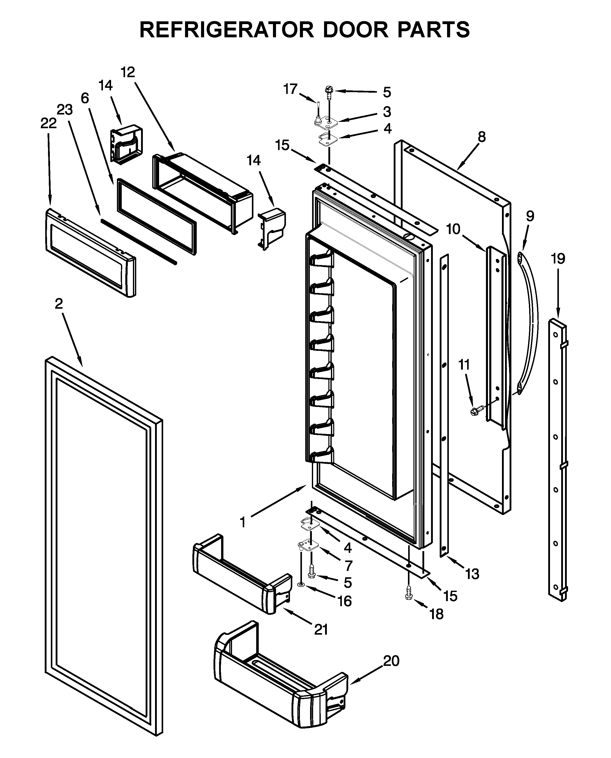 Refrigerator door parts