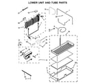 KitchenAid KBFC42FTS08 lower unit and tube parts diagram