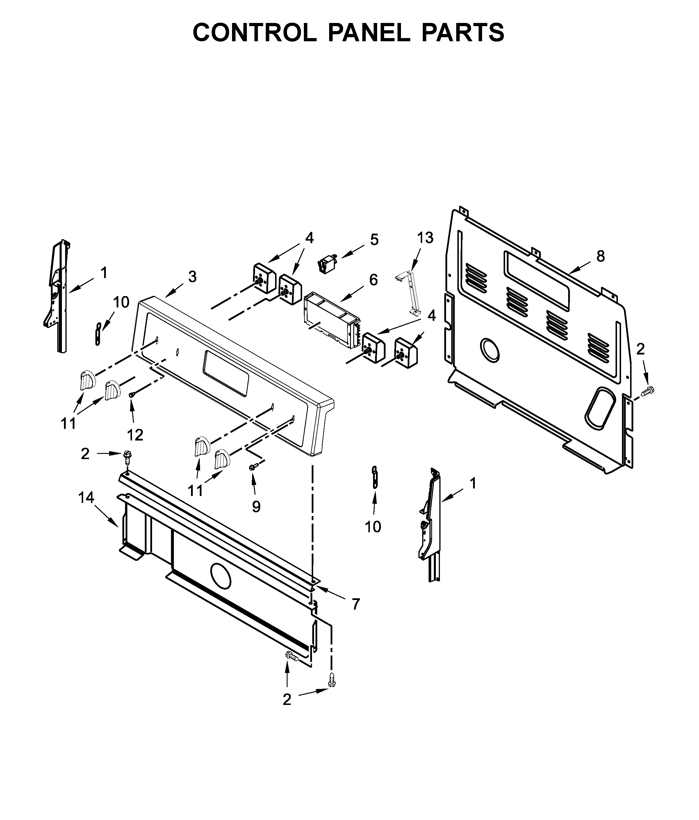 Control panel parts