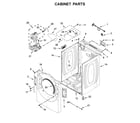 Whirlpool YWED5620HW0 cabinet parts diagram
