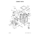Whirlpool YWED9620HC0 cabinet parts diagram