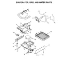 KitchenAid KUID508ESS2 evaporator, grid, and water parts diagram