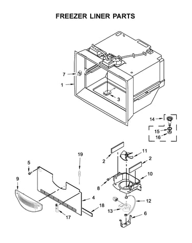 Freezer liner parts