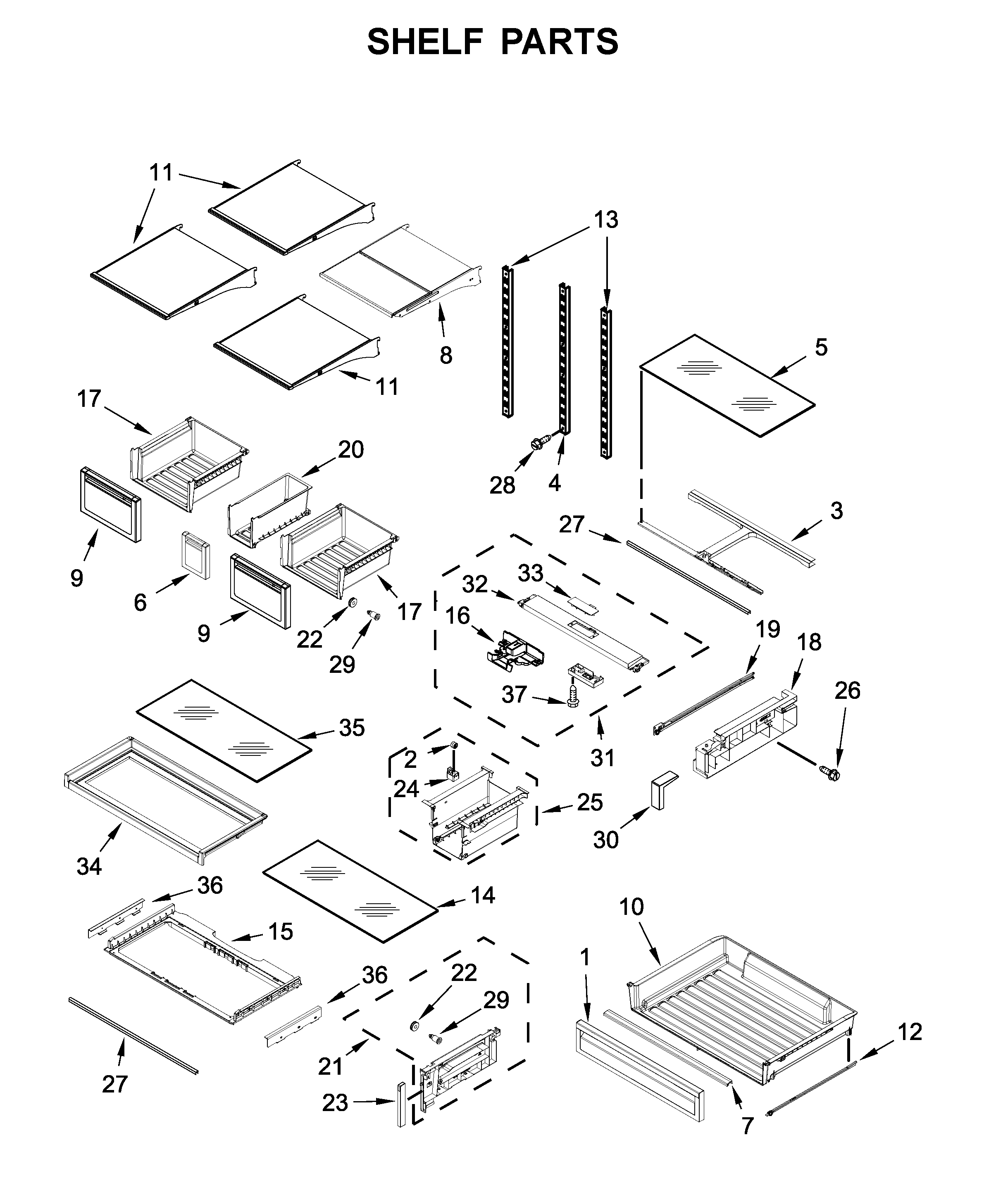 Shelf parts