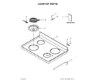 Whirlpool WFC315S0HW0 cooktop parts diagram