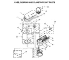 KitchenAid 5KSM180RPEMB0 case, gearing and planetary unit parts diagram