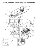 Case, gearing and planetary unit parts