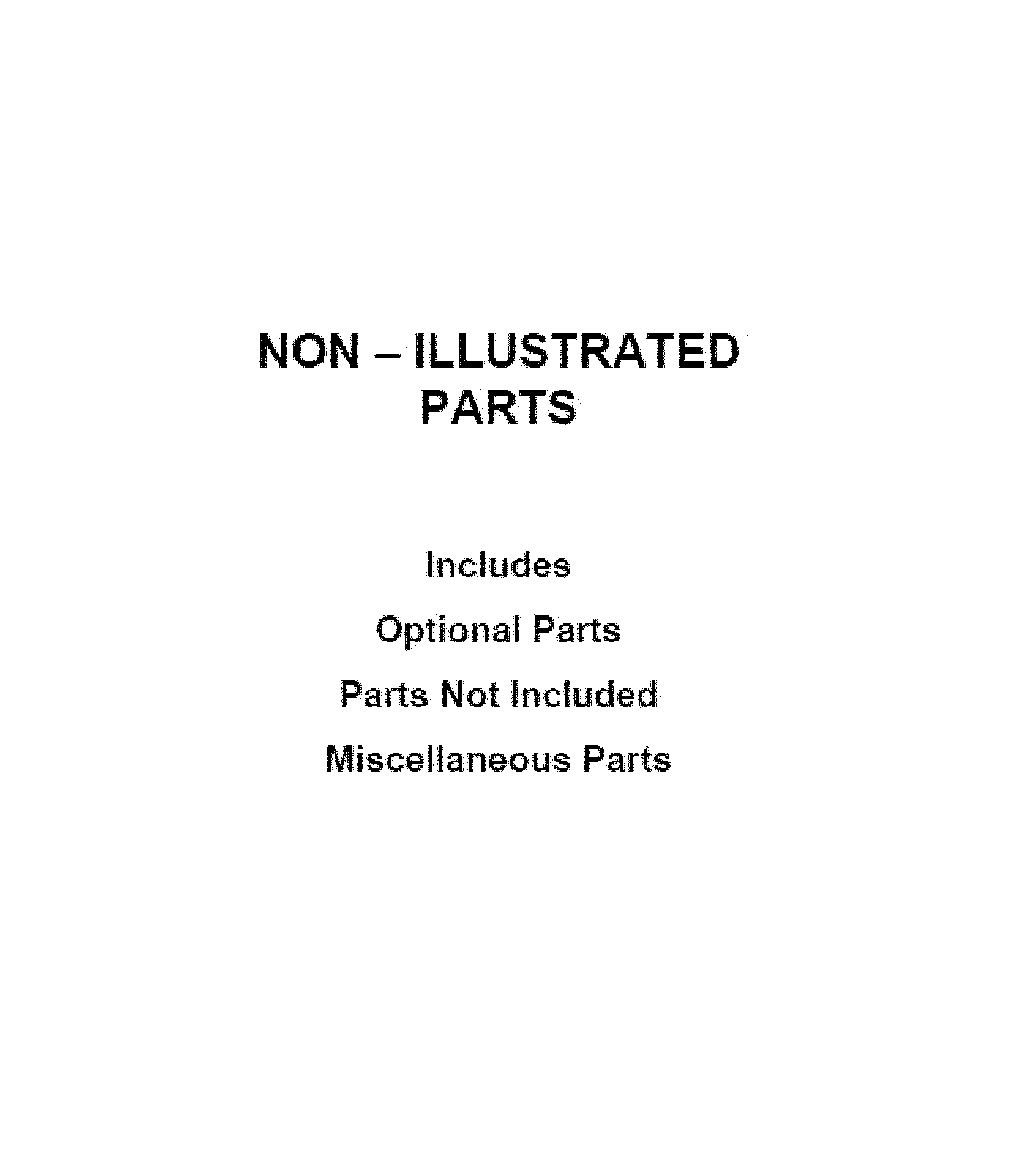 Optional parts (not included)