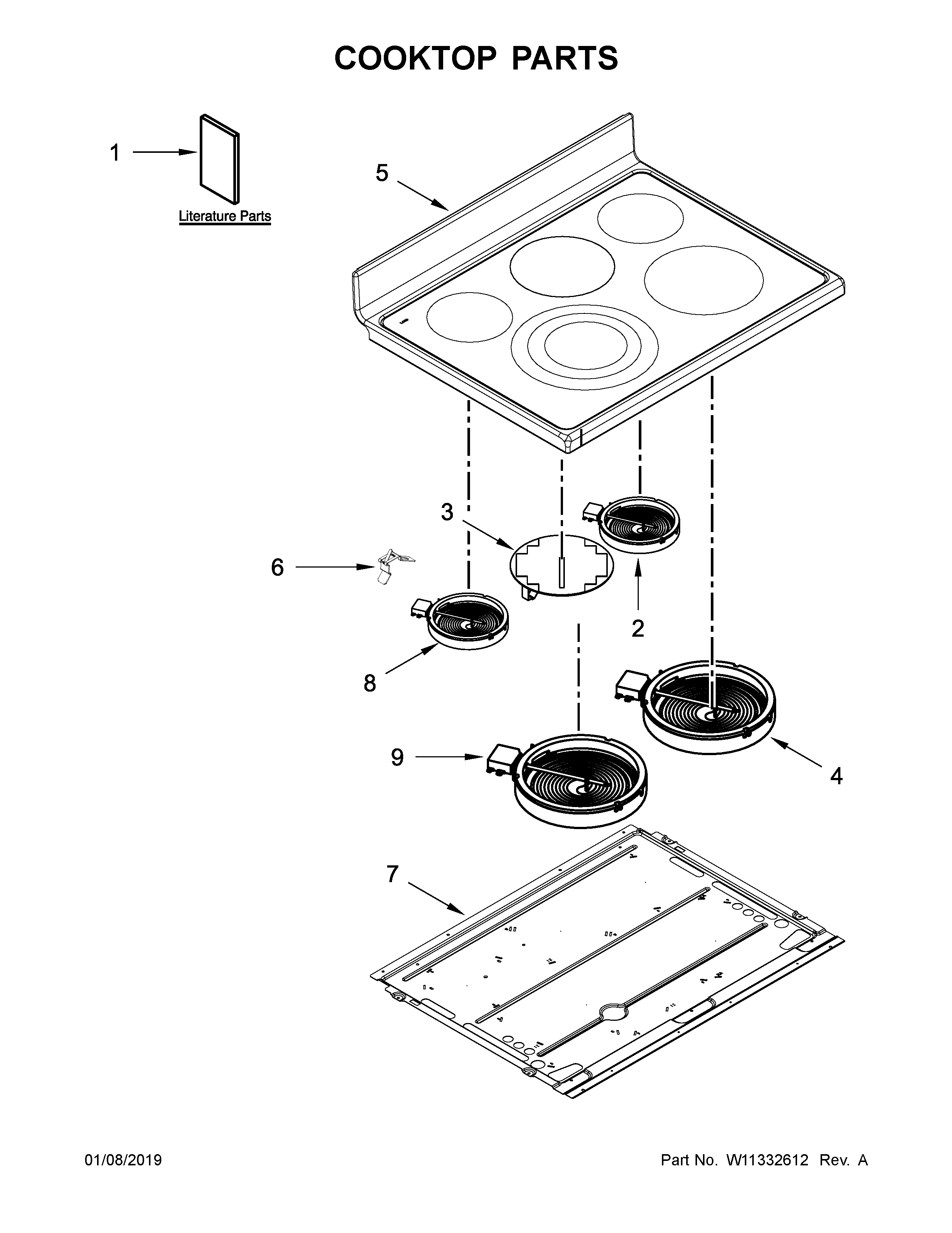 Cooktop parts