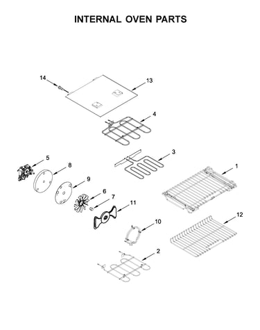 Internal oven parts