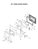 30" oven door parts