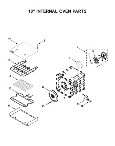 18" internal oven parts