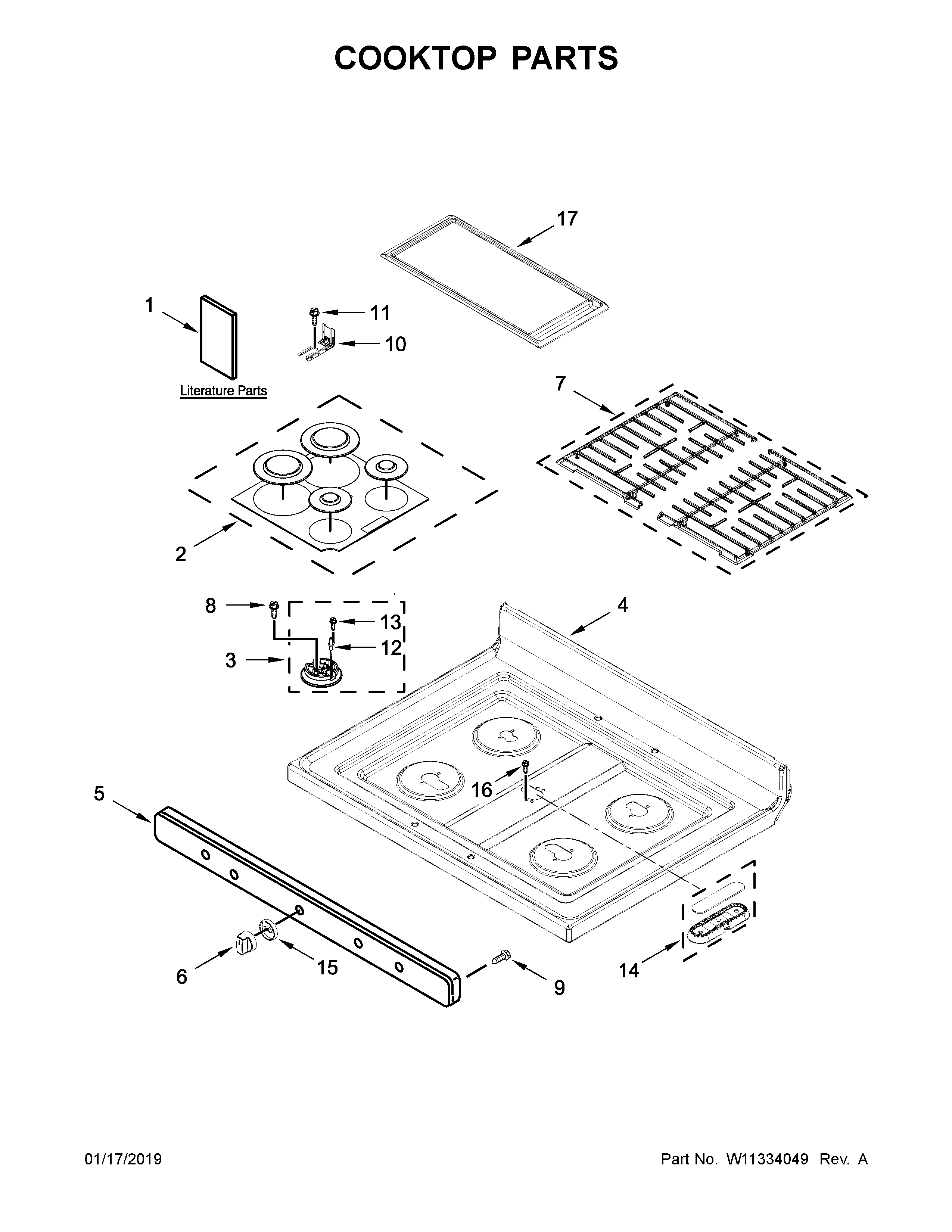 COOKTOP PARTS