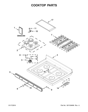 Cooktop parts