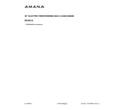 Amana YAES6603SFS2 cover sheet diagram
