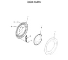 Whirlpool 7MWFW5622HW0 door parts diagram