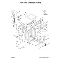 Whirlpool 7MWFW6621HC0 top and cabinet parts diagram