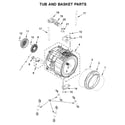 Whirlpool 7MWFW6621HC0 tub and basket parts diagram