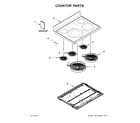 Whirlpool YWGE745C0FH1 cooktop parts diagram