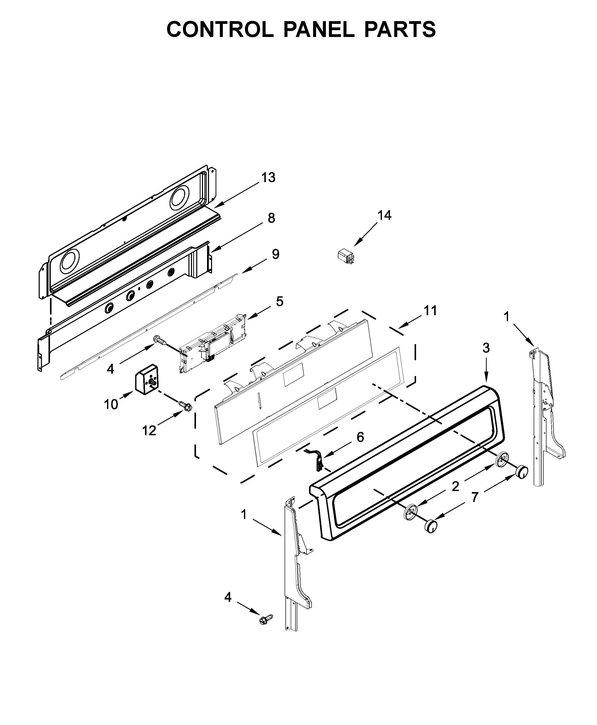 Control panel parts