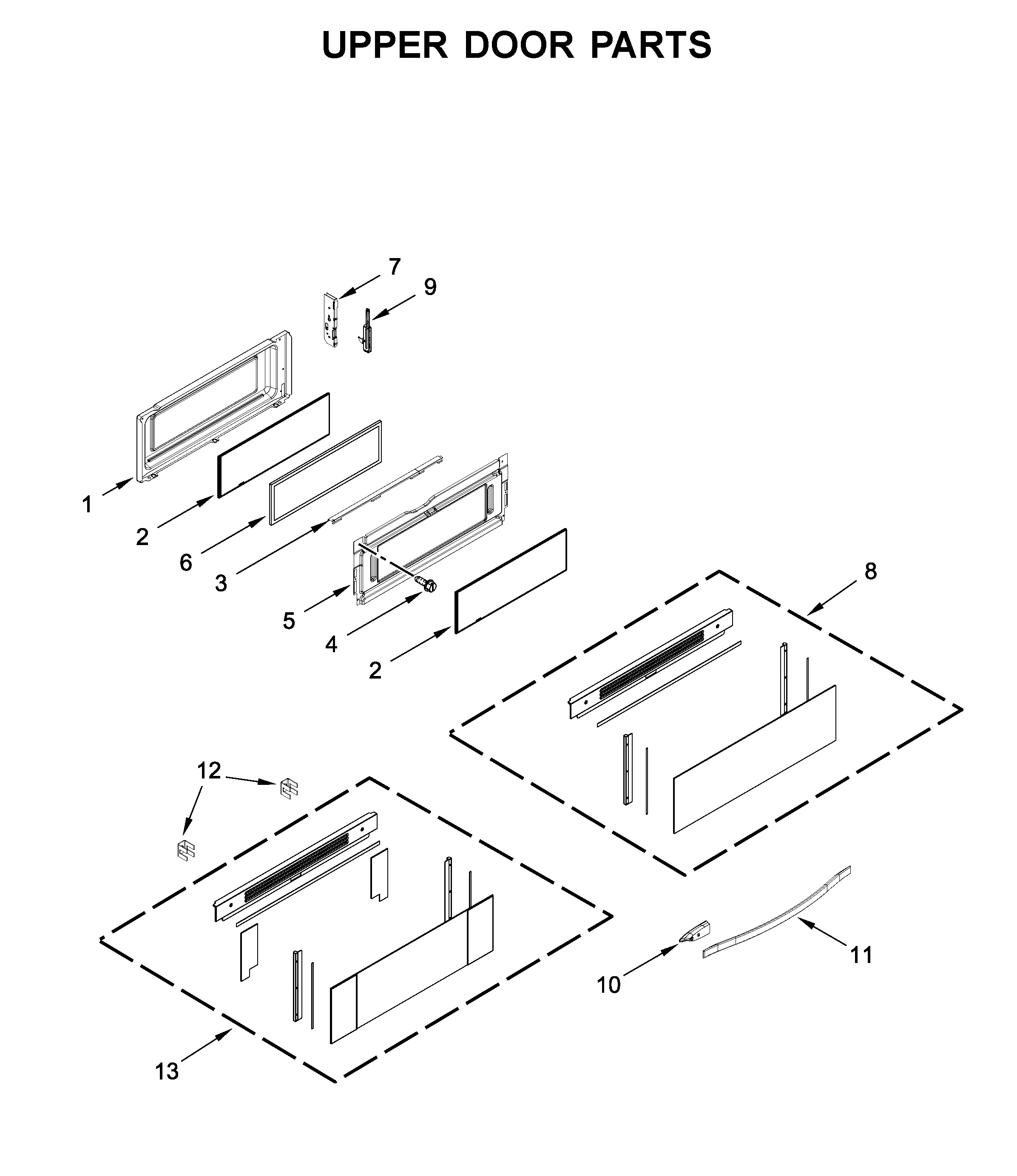 Upper door parts
