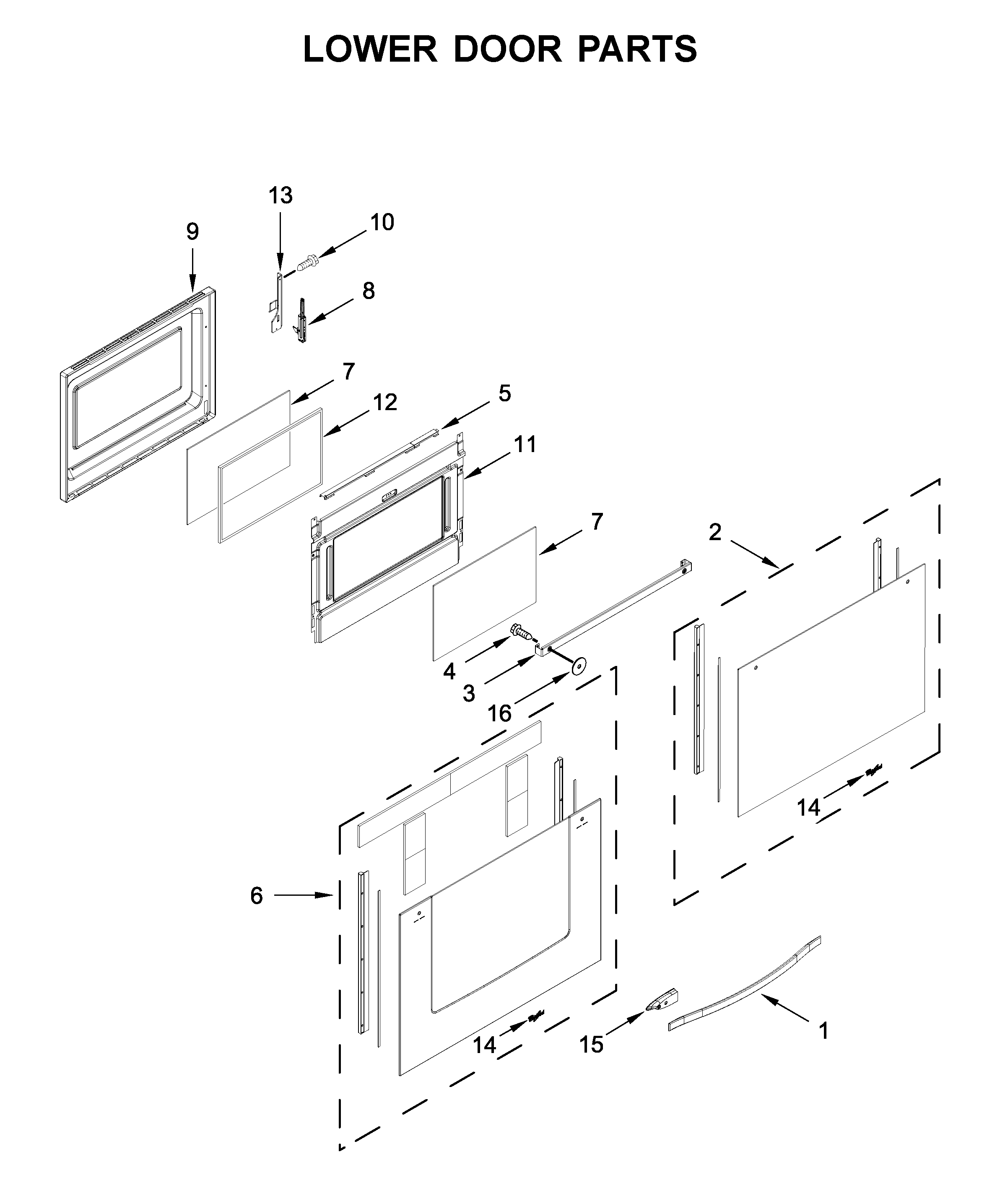 Lower door parts