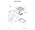 Whirlpool YWEE750H0HZ1 cooktop parts diagram