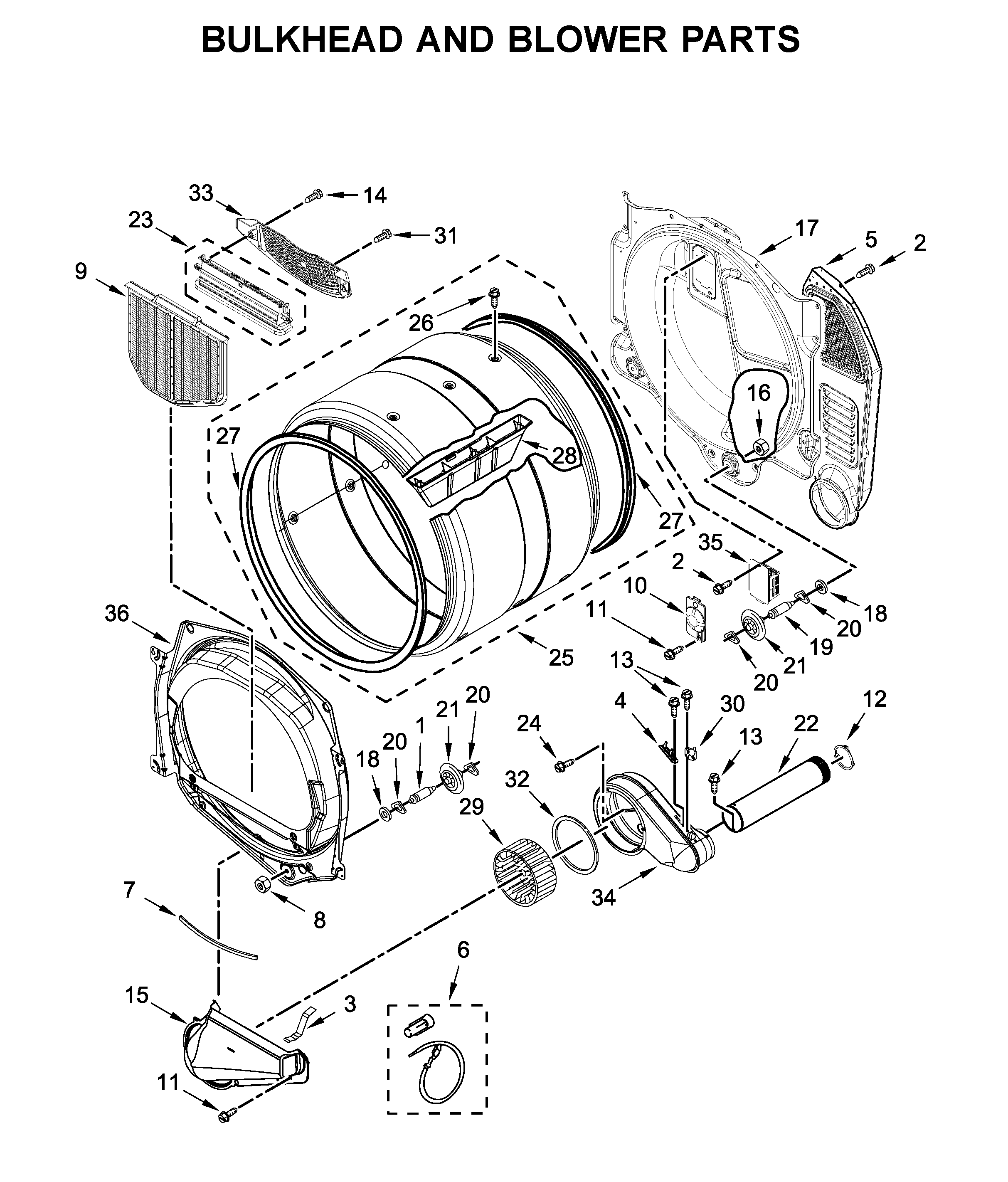 Bulkhead and blower parts
