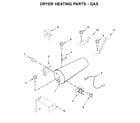Maytag MLG22PNAGW0 dryer heating parts - gas diagram