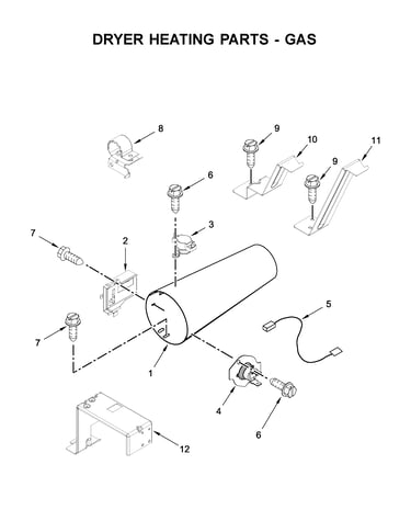 Dryer heating parts - gas