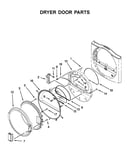 Dryer door parts