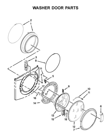 Washer door parts