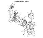 Maytag MLE22PNAGW0 tub and basket parts diagram