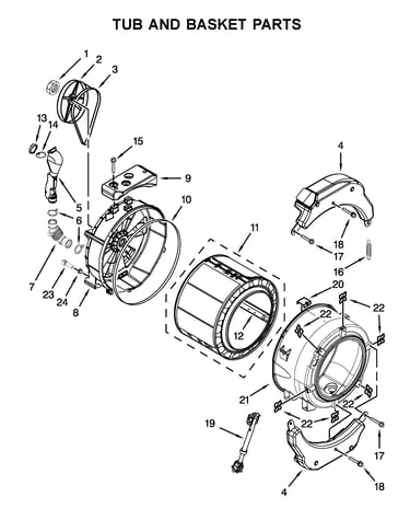 Tub and basket parts