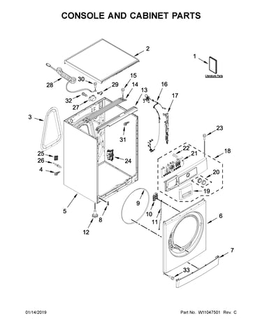 Console and cabinet parts