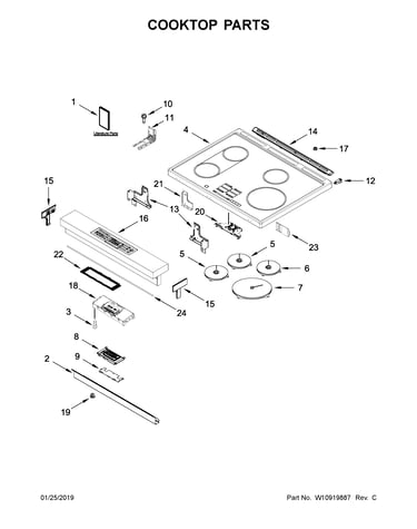 Cooktop parts