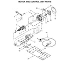 KitchenAid 5KSM150PSROB0 motor and control unit parts diagram