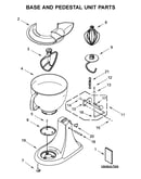 Base and pedestal unit parts