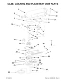 Case, gearing and planetary unit parts