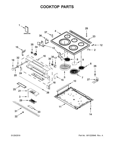 Cooktop parts