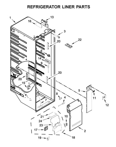Refrigerator liner parts