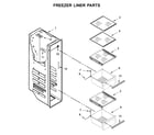 KitchenAid KRSC500ESS01 freezer liner parts diagram
