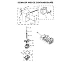 KitchenAid KRSC500ESS01 icemaker and ice container parts diagram