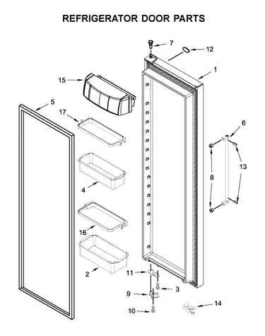 Refrigerator door parts