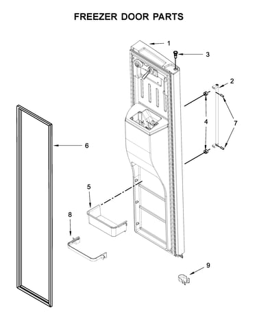 Freezer door parts