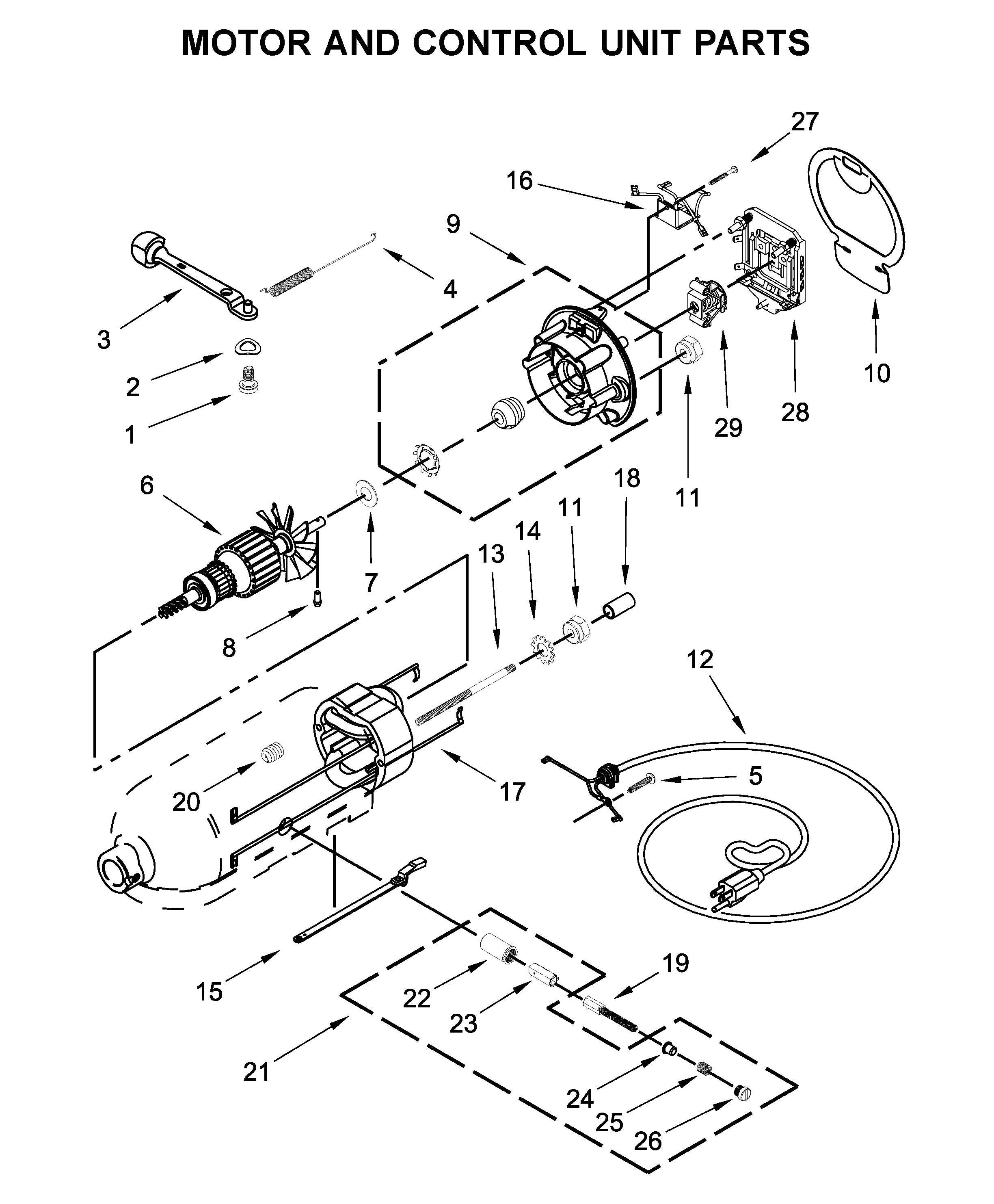 MOTOR AND CONTROL UNIT PARTS