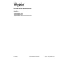 Whirlpool WRB329DMBW01 cover sheet diagram