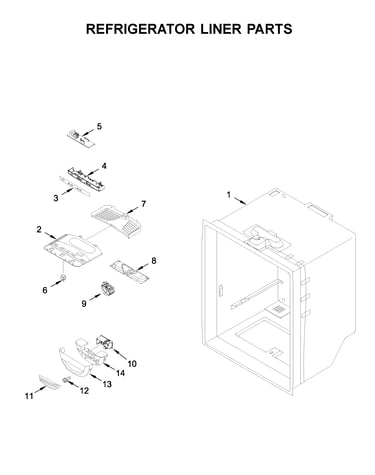 Refrigerator liner parts