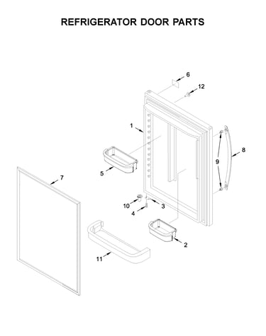 Refrigerator door parts