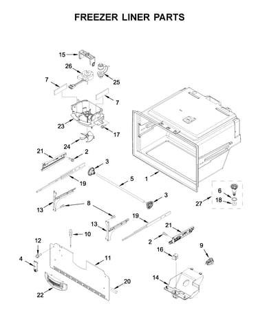 Freezer liner parts